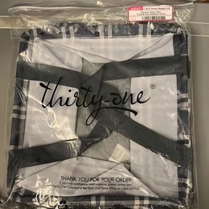 Thirty One Square Utility Tote - Sweater Weather Plaid